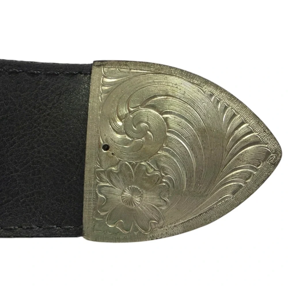 Sandy Duftler Designs 45 Black Belt Montana Silversmiths German Silver Western